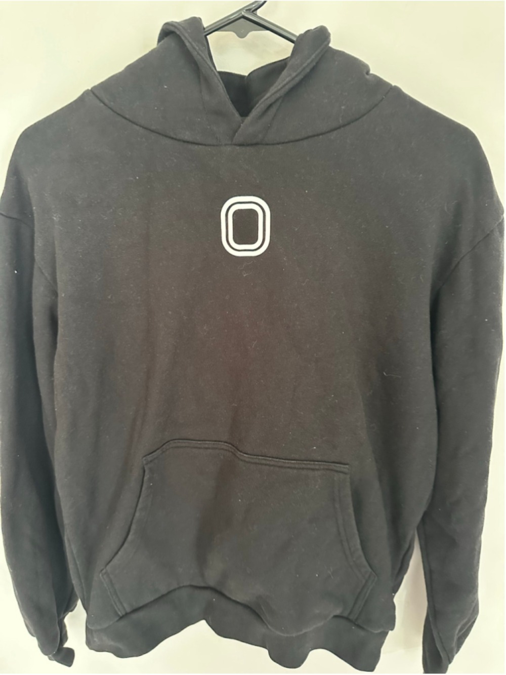 Boys Overtime Hoodie Sweatshirt Black White Size XL